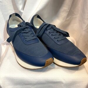 Banana Republic Navy Blue Knit Lace Up Sneakers Womens 9.5M Athletic Shoes